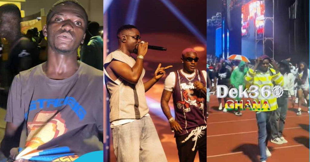 Fans Run for Cover As Rain Falls During Sarkodie’s Rapperholic Concert at Baba Yara Stadium