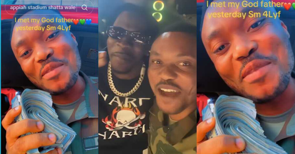 Lucky Fan Walks Away With Cash After Meeting Shatta Wale