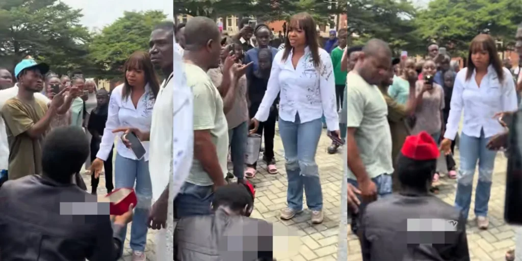 The lady turns down the plumber's boyfriend's proposal.