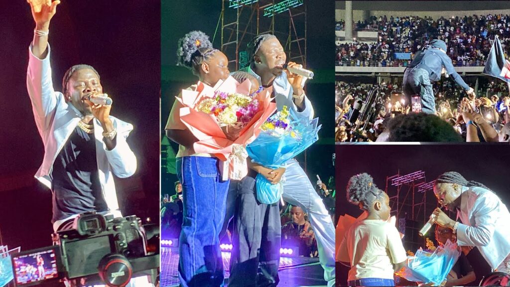 Stonebwoy Brings His Lovely Children Jidula & Janam to Perform with Him in Front of 40,000 Audience Stonebwoy